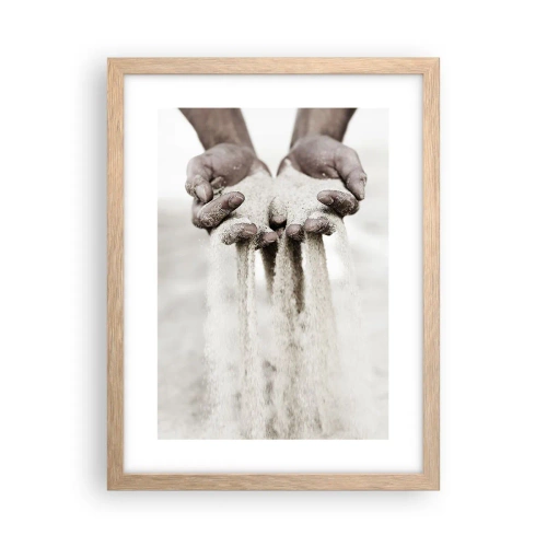 Plakát v rámu světlý dub - Těmahle rukama… - 30x40 cm