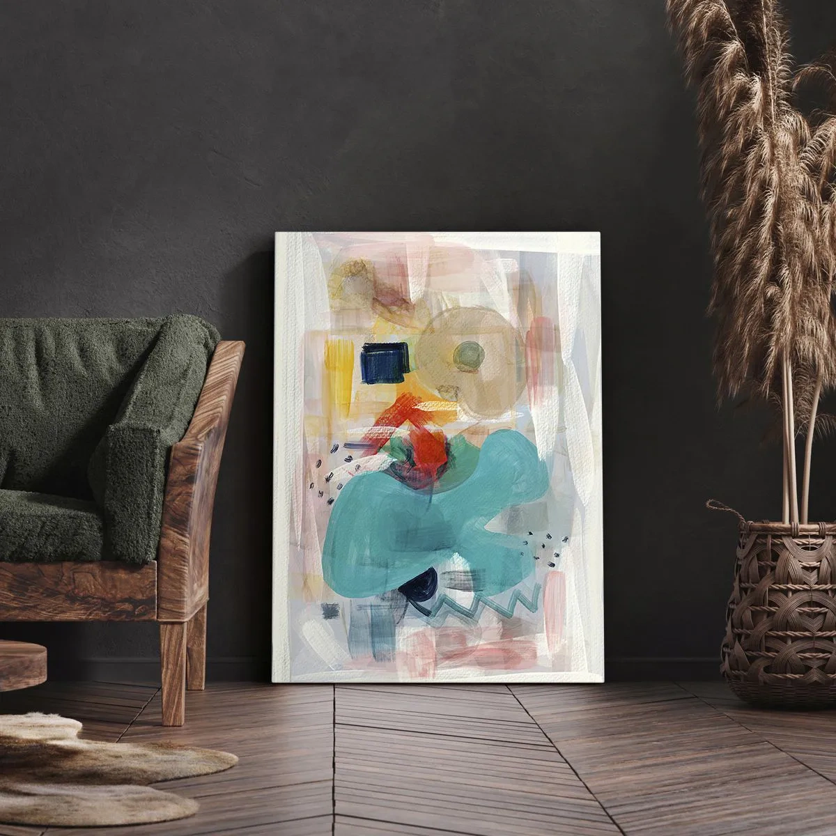 Obraz na plátně - Barevná hra - 45x80 cm