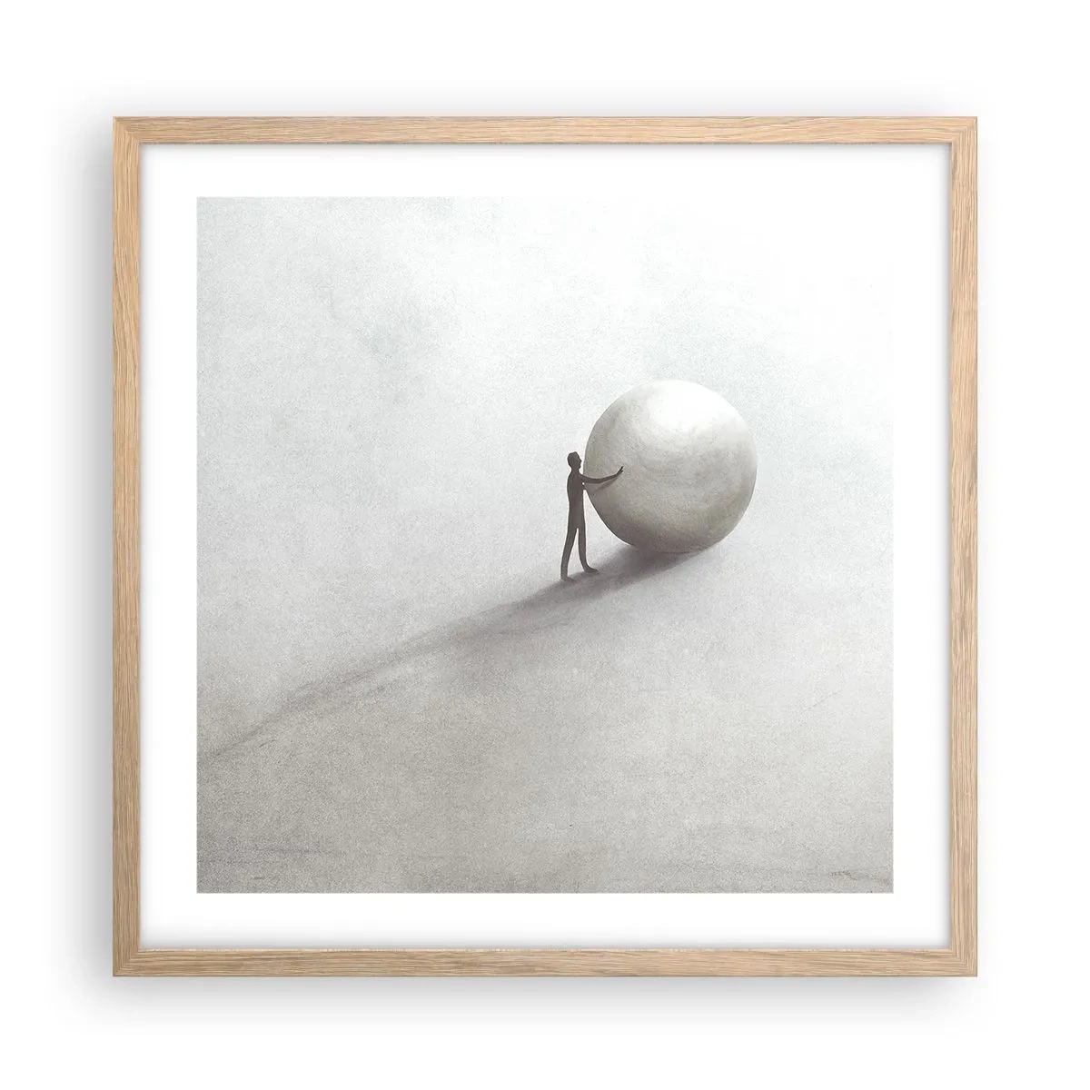 Plakát v rámu světlý dub - Hra života - 50x50 cm
