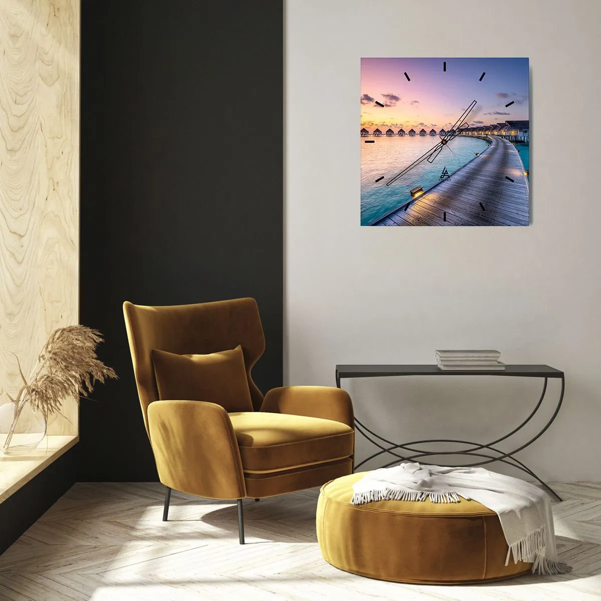 Nástěnné hodiny - Prázdniny - návrat k pramenům - 30x30 cm