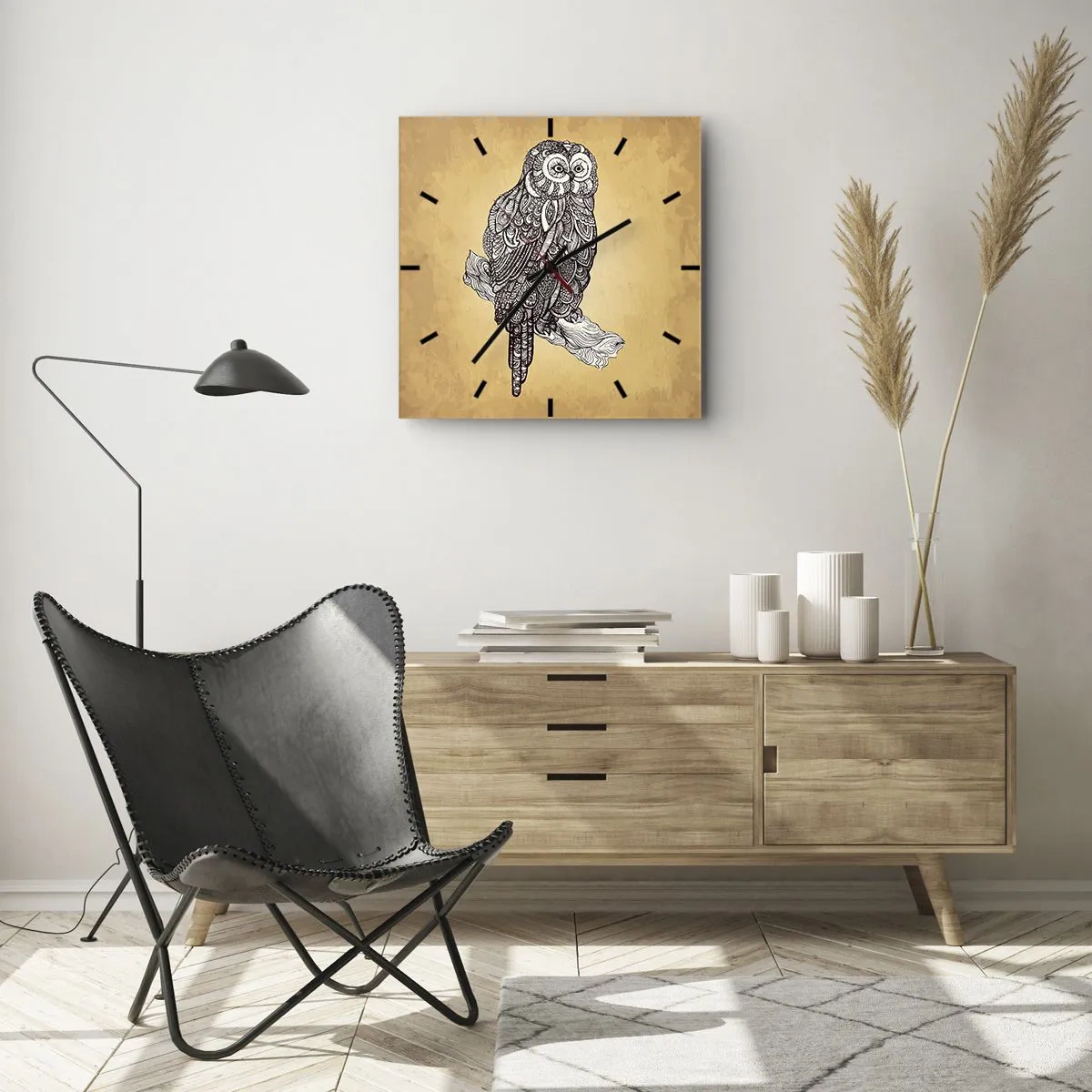 Nástěnné hodiny - Mistrovské ornamenty moudrosti - 40x40 cm