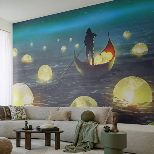 Fototapeta Premium Canvas - Věci, o nichž se filozofům nezdá - Abstrakce, Fantazie, Loď - 250x175 cm