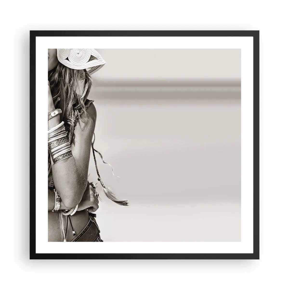Plakát v černém rámu - Jako dívka - 60x60 cm