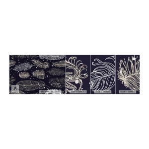 Vzor Fototapety Premium Canvas - Krajka s peřím - Ptačí pírko, Grafika, Kus - 100x30 cm