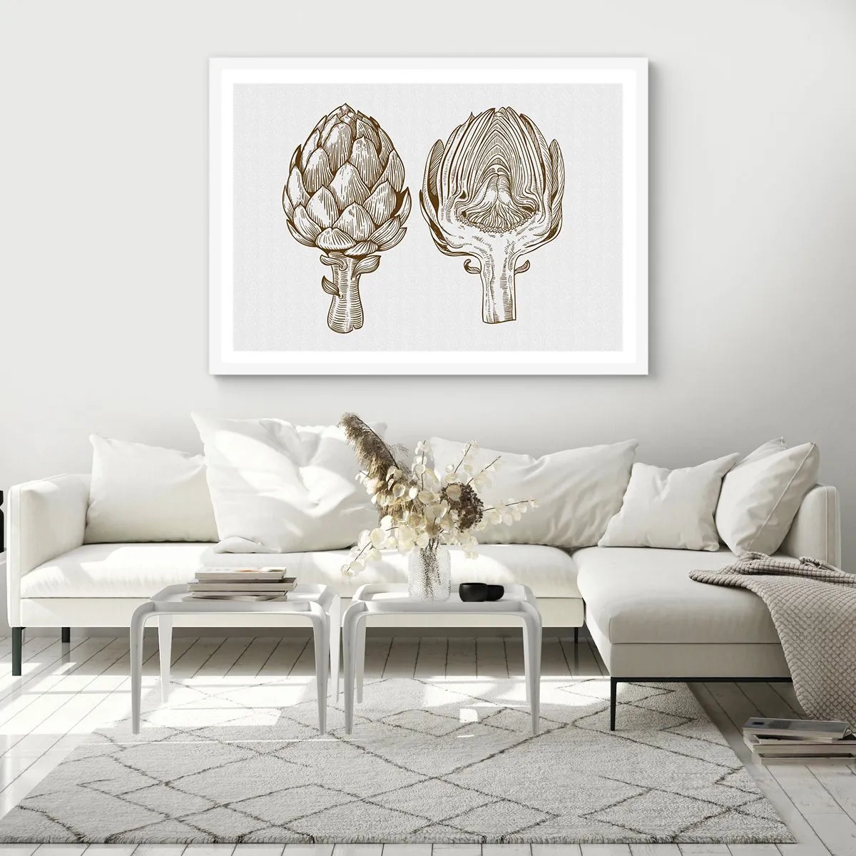 Plakát v bílém rámu - Hodiny anatomie - 100x70 cm