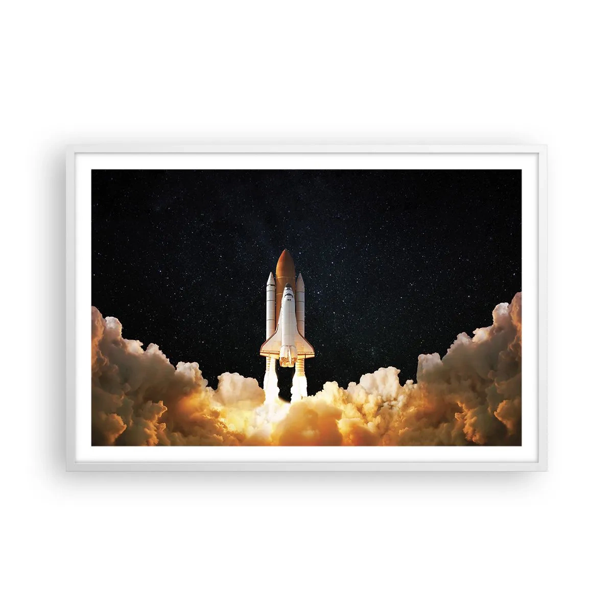 Plakát v bílém rámu - Ad astra! - 91x61 cm