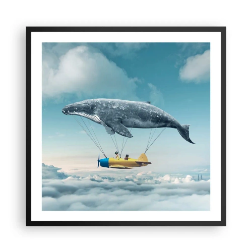 Plakát v černém rámu - Proč ne? - 60x60 cm