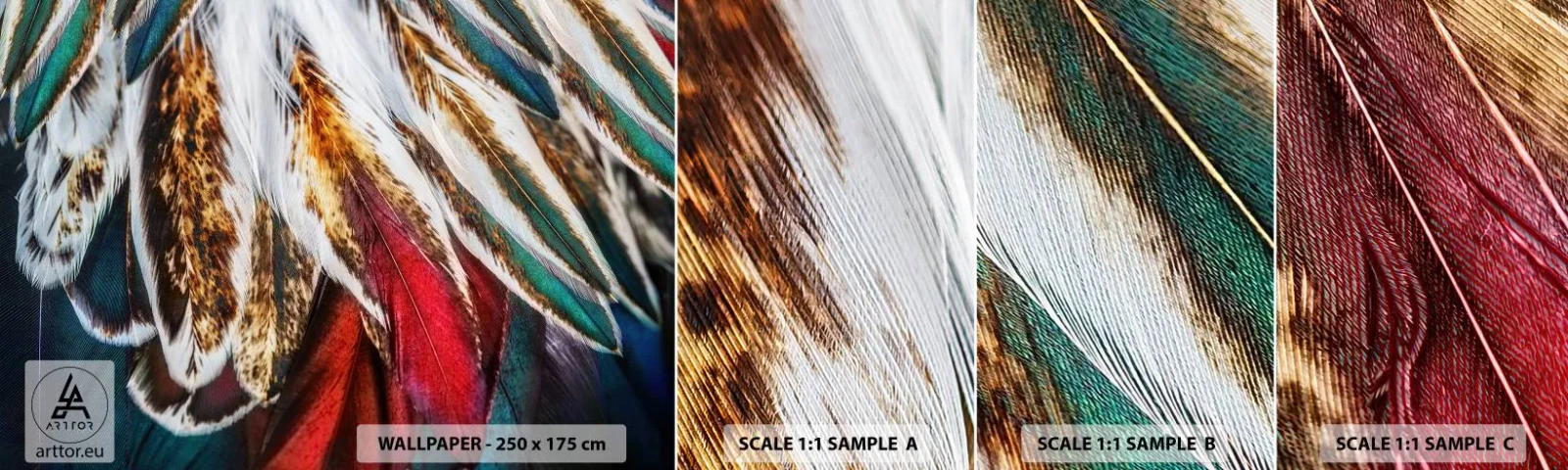 Vzor Fototapety Samolepicí Deluxe Sticker - Tajemství letu - Abstrakce, Kus, Boho - 100x30 cm