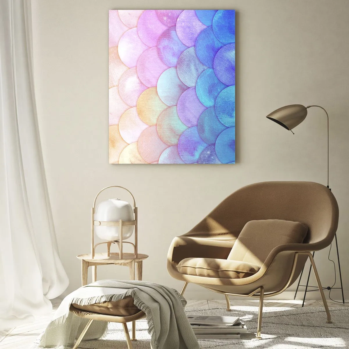 Obraz na skle - Perleťová šupina - 50x70 cm