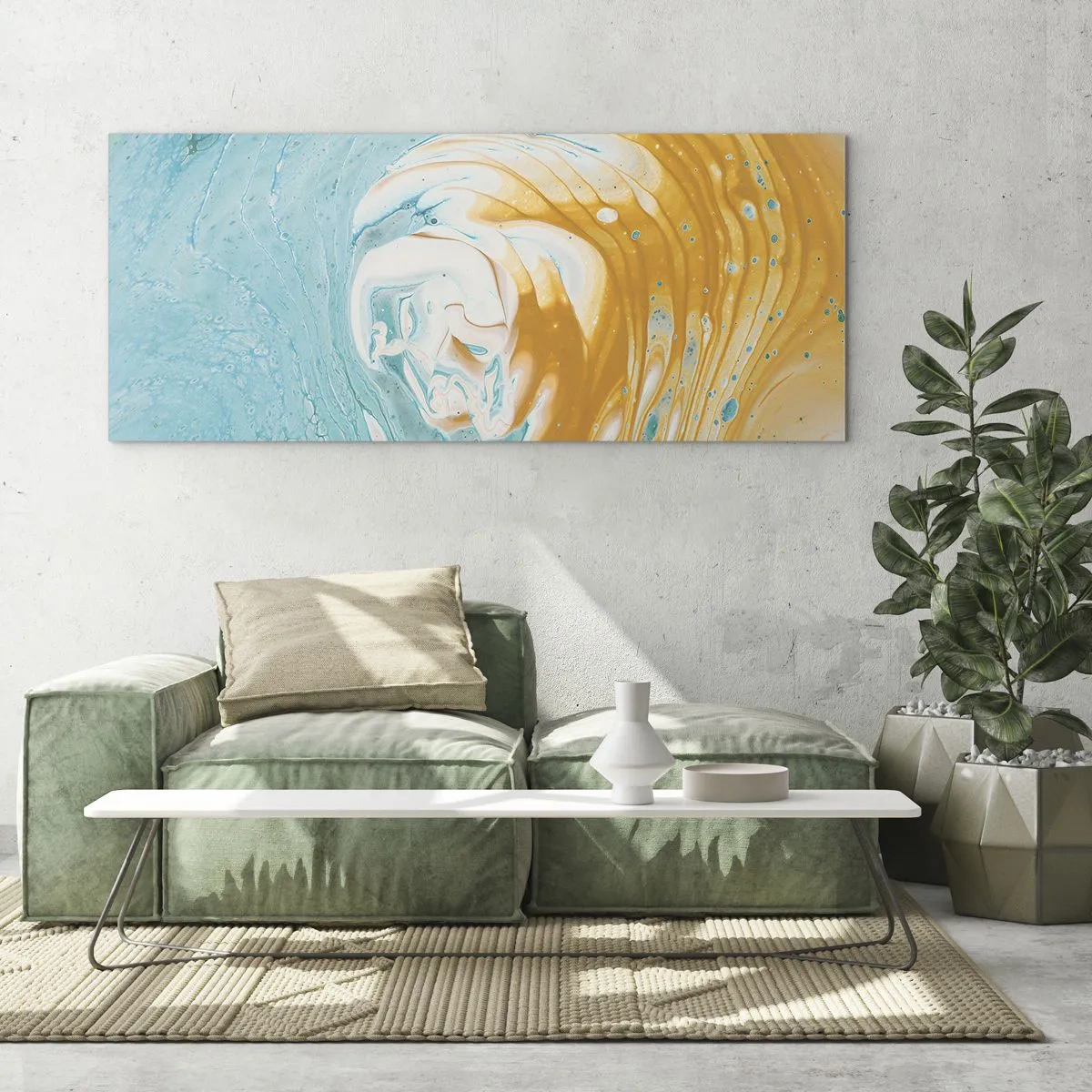 Obraz na skle - Pastelový vír - 120x50 cm