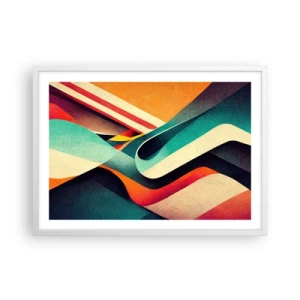 Plakát v bílém rámu - Intenzivní kompozice - 70x50 cm