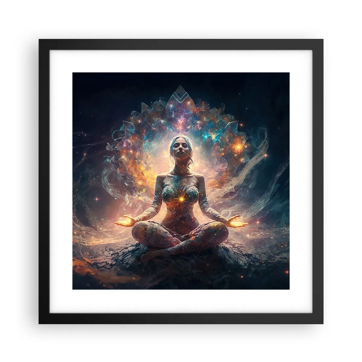 Plakát v černém rámu - Proudění dobré energie - 40x40 cm