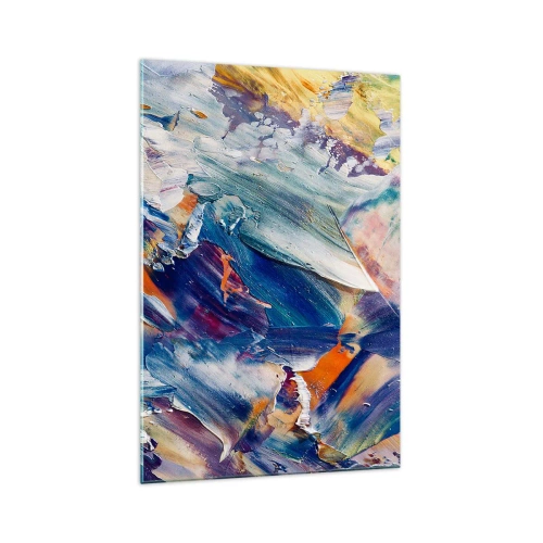 Obraz na skle - Chaos barev - 70x100 cm