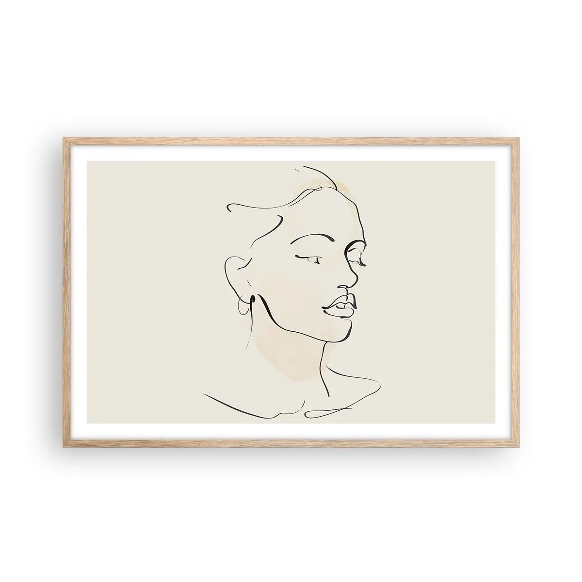 Plakát v rámu světlý dub - Výrazným tahem - 91x61 cm