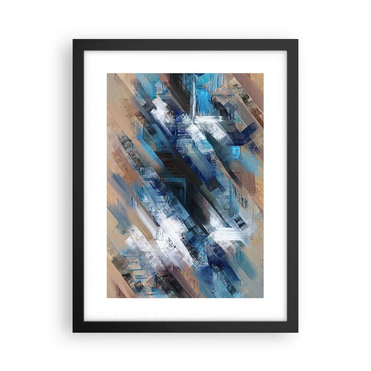 Plakát v černém rámu - Na modrém úkosu - 30x40 cm