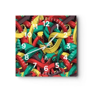 Nástěnné hodiny - Kudy do cíle? - 40x40 cm