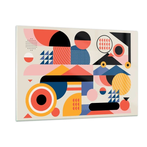 Obraz na skle - Kompozice: pojďme si hrát - 120x80 cm