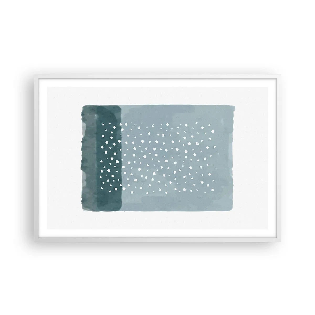 Plakát v bílém rámu - Pěstováno na modři - 91x61 cm