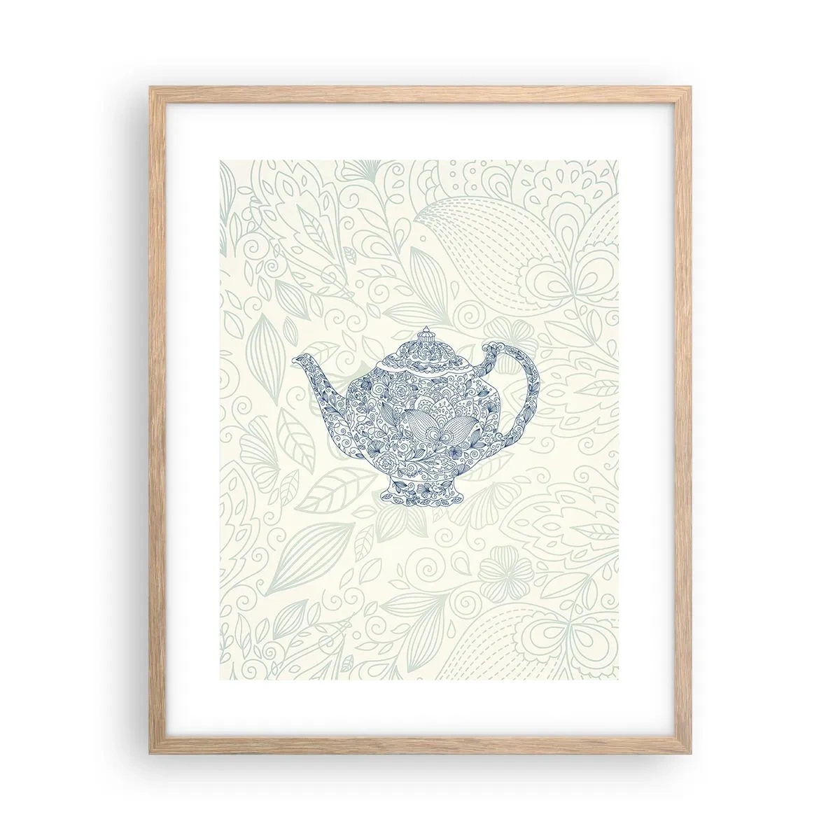 Plakát v rámu světlý dub - Čajové kouzlo - 40x50 cm