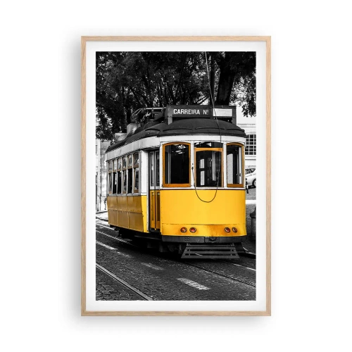 Plakát v rámu světlý dub - Fado v pozadí - 61x91 cm