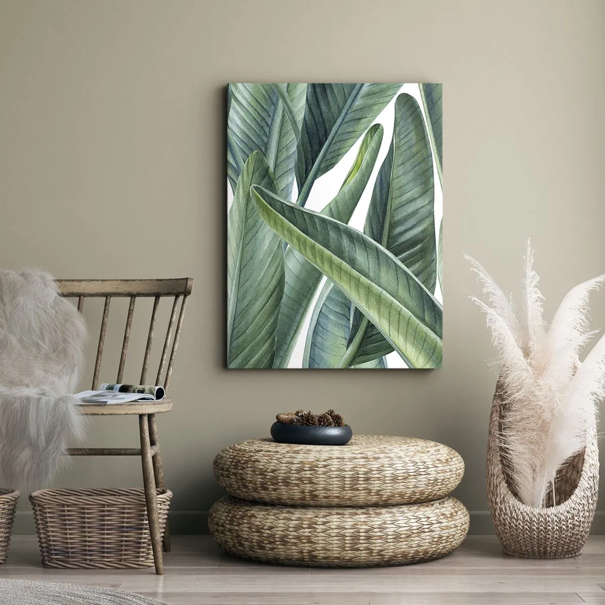 Obraz na plátně - Prostě zelená - 55x100 cm