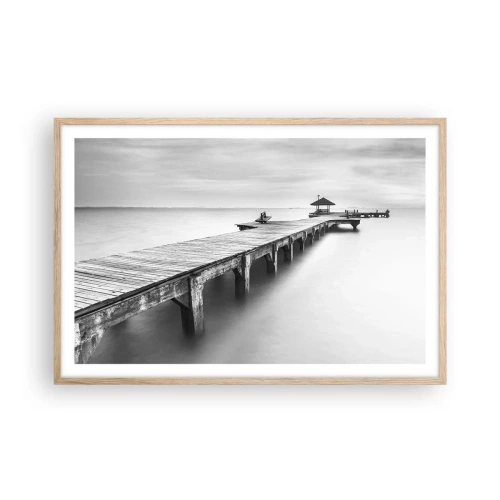 Plakát v rámu světlý dub - Daleko od nás - 91x61 cm