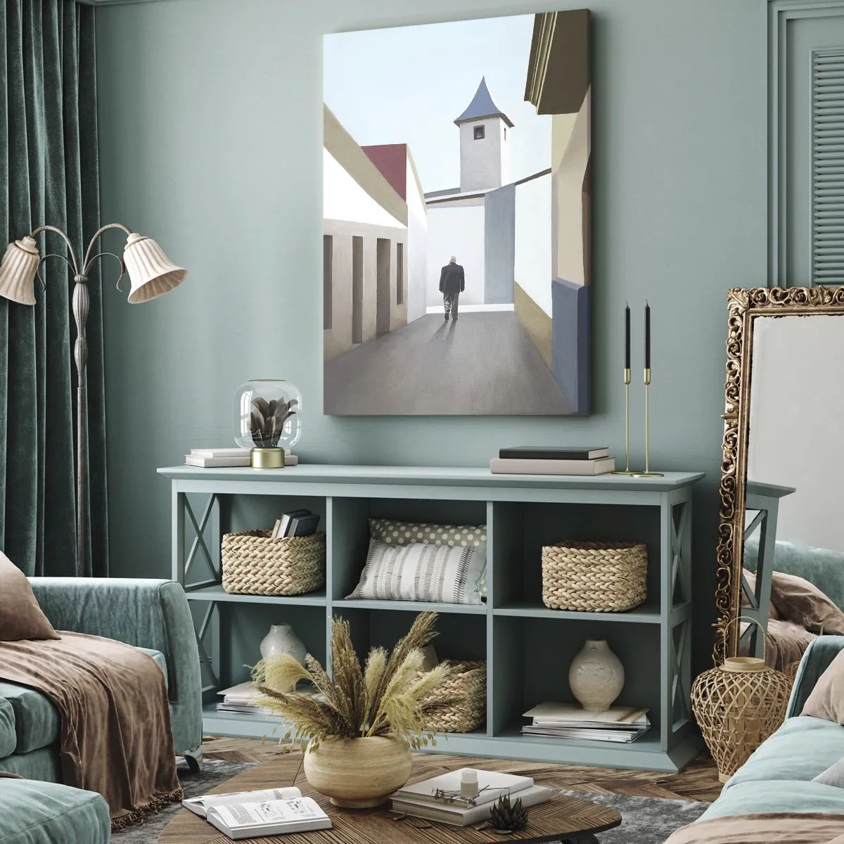 Obraz na plátně - Slunečná procházka - 65x120 cm