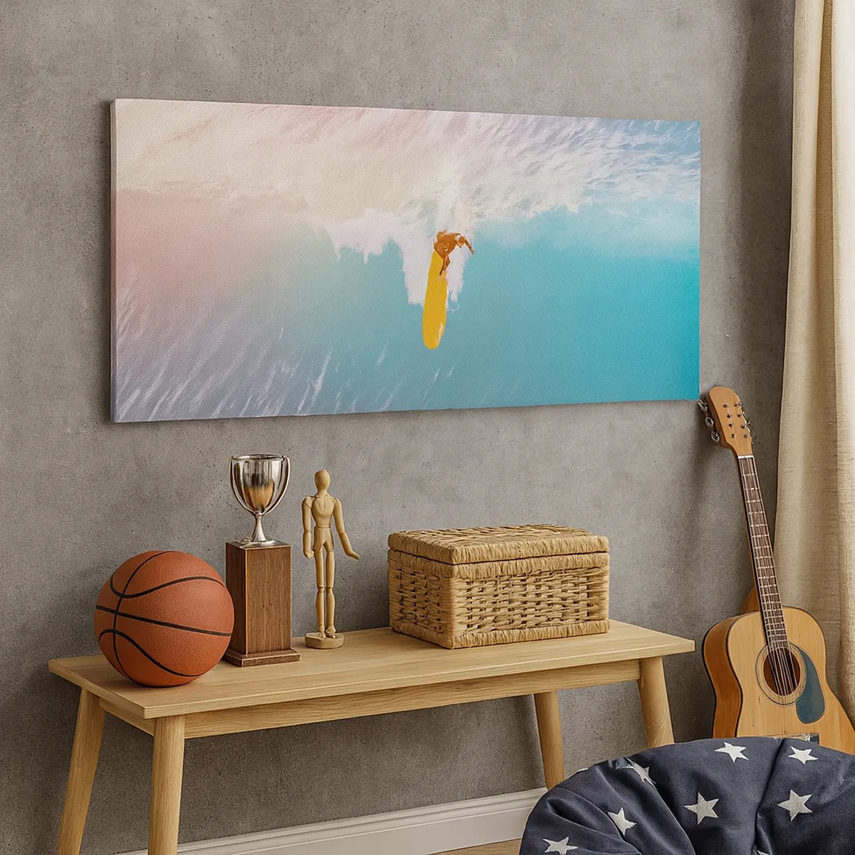 Obraz na plátně - Oceanický jezdec - 30x30 cm