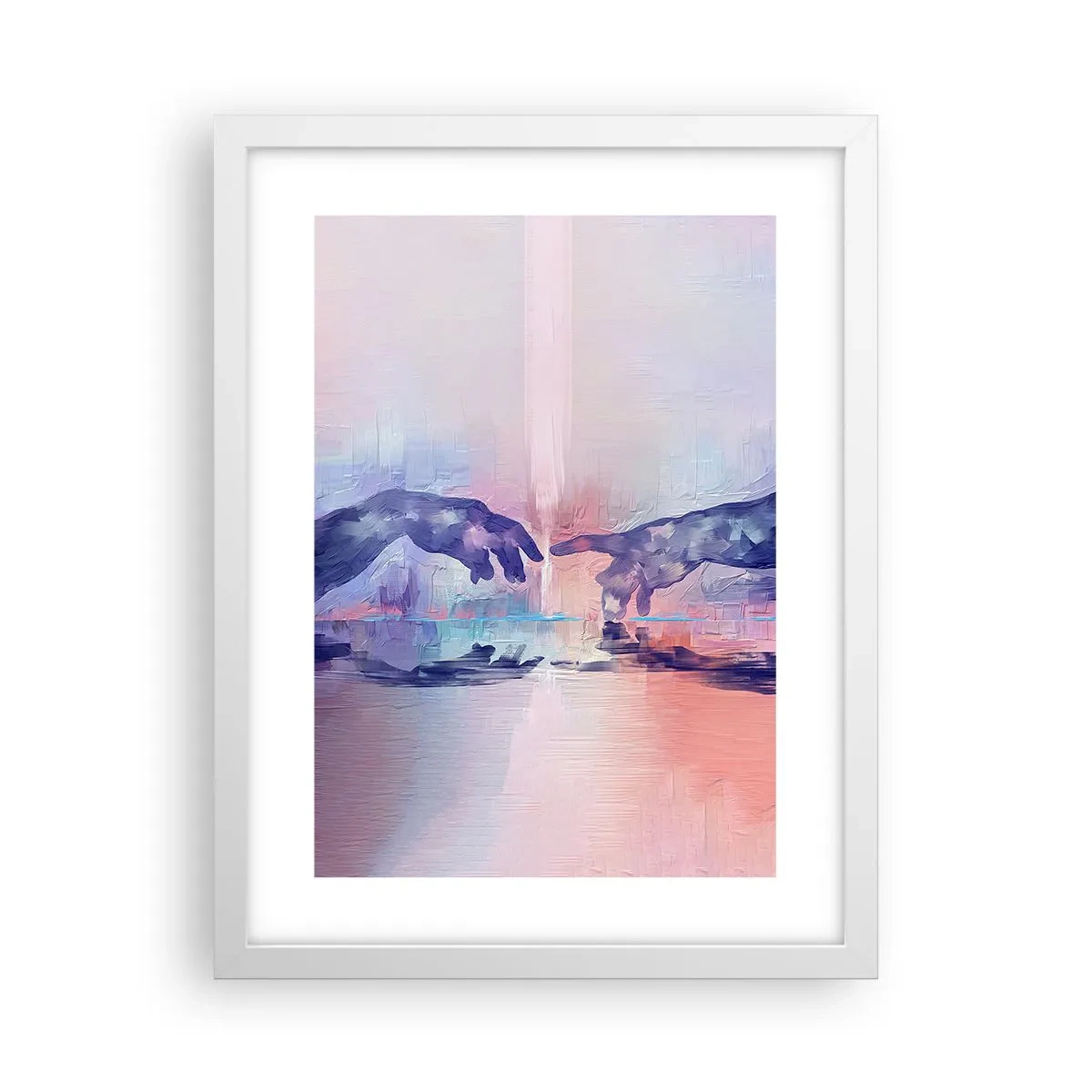 Plakát v bílém rámu - Božská jiskra života - 30x40 cm