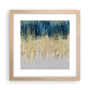 Plakát v rámu světlý dub - Zlacená hranice - 30x30 cm