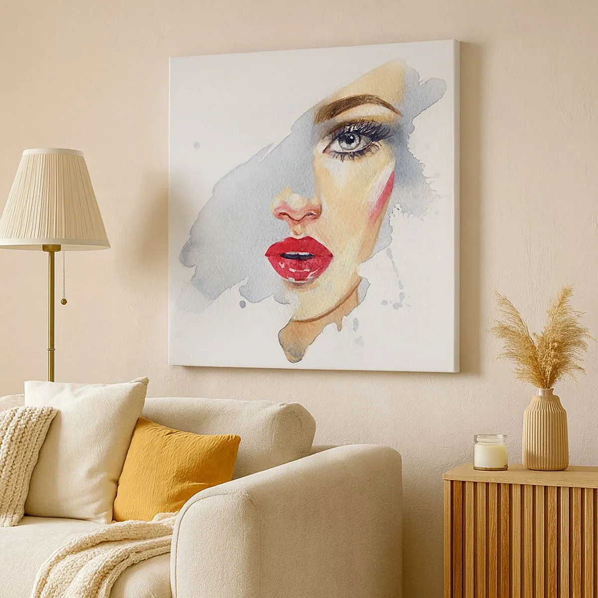 Obraz na plátně - Odraz v kapce vody - 30x30 cm