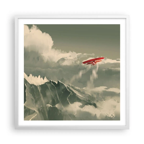 Plakát v bílém rámu - Nebojácný průkopník - 60x60 cm