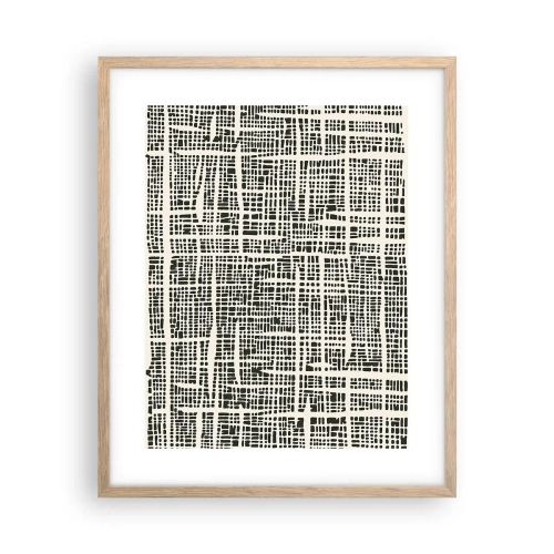 Plakát v rámu světlý dub - Tkaná kompozice - 40x50 cm