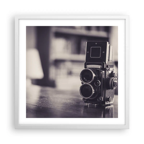 Plakát v bílém rámu - Kouzlo staré fotografie - 50x50 cm