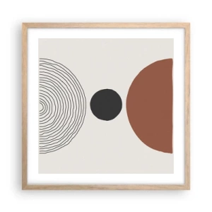 Plakát v rámu světlý dub - V centru pozornosti - 50x50 cm
