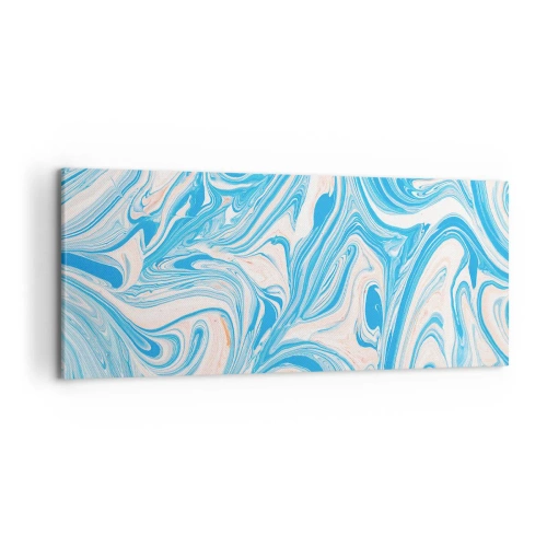 Obraz na plátně - Cákance v tyrkysu - 120x50 cm