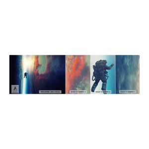 Vzor Fototapety Premium Canvas - Tváří v tvář vesmíru - Abstrakce, Astronaut, Kosmos - 100x30 cm
