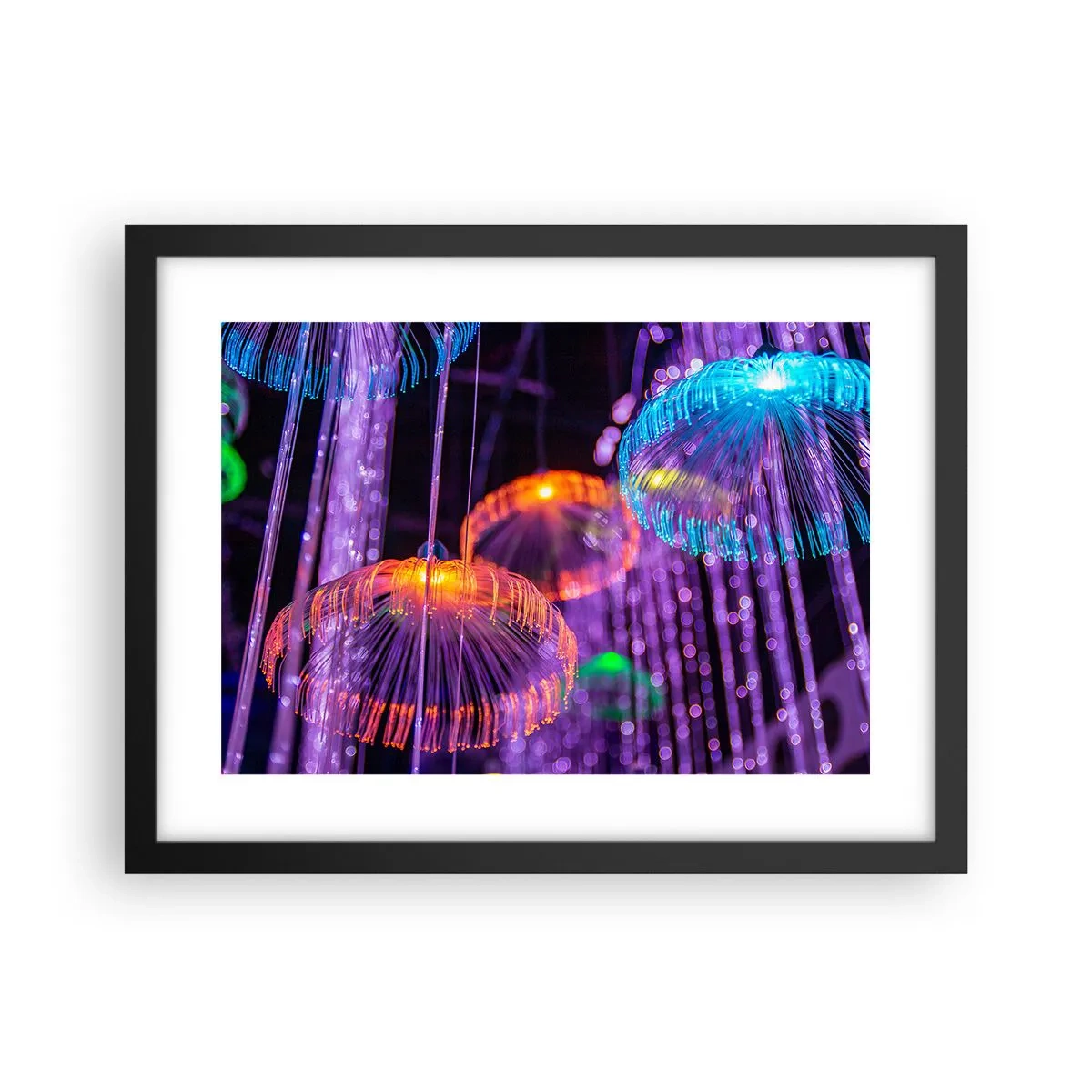 Plakát v černém rámu - Světelná fontána - 40x30 cm