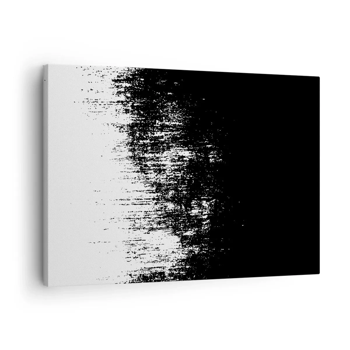 Obraz na plátně - Minimalistická abstrakce v černé a bílé - 70x50cm - Vítězem se stává… - Moderní nástěnná dekorace do obývacího pokoje a ložnice ARTTOR