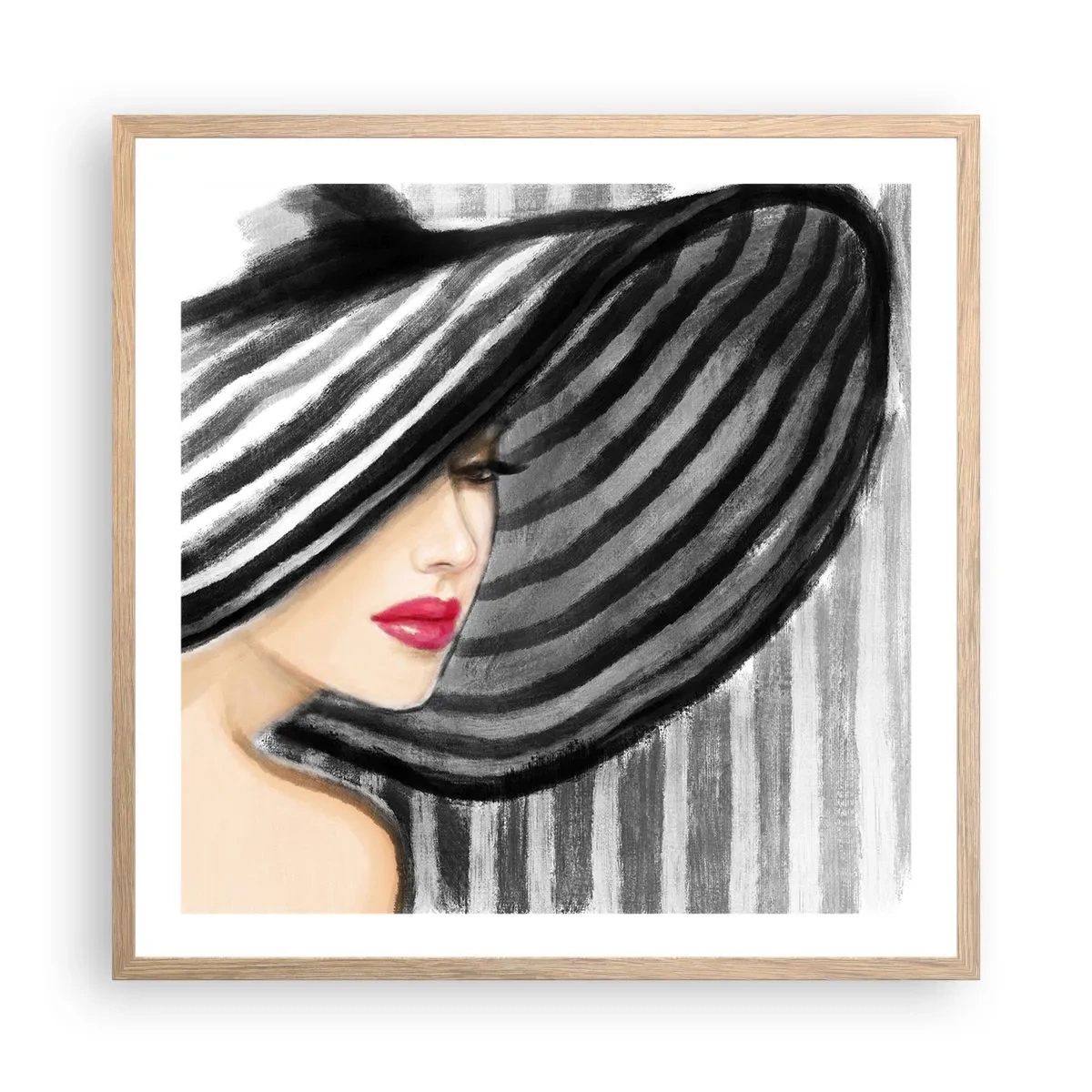 Plakát v rámu světlý dub - Kde tě hledat? - 60x60 cm