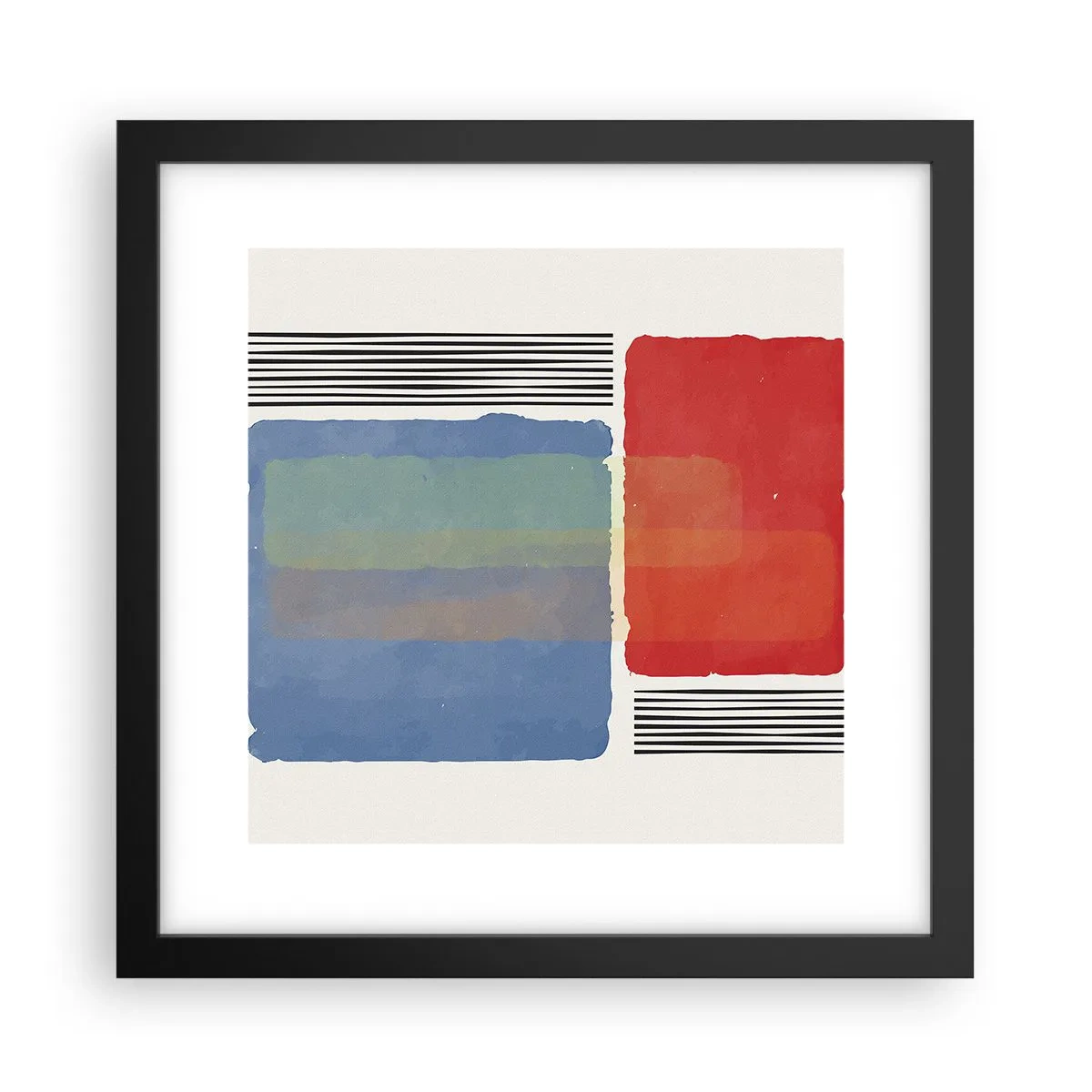 Plakát v černém rámu - Duch a písmeno geometrie - 30x30 cm