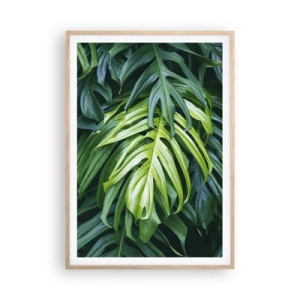Plakát v rámu světlý dub - Ponořit se do svěžesti - 70x100 cm