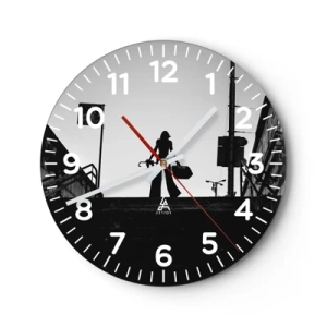 Nástěnné hodiny - Městská cesta - 40x40 cm