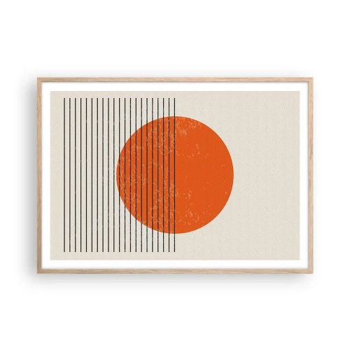 Plakát v rámu světlý dub - Vždy slunce - 100x70 cm