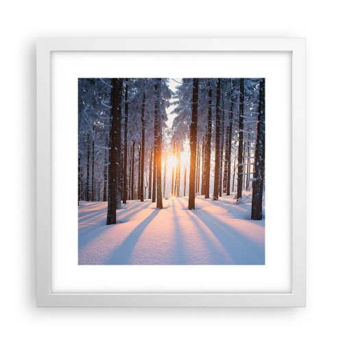 Plakát v bílém rámu - Jasně černé na bílém - 30x30 cm