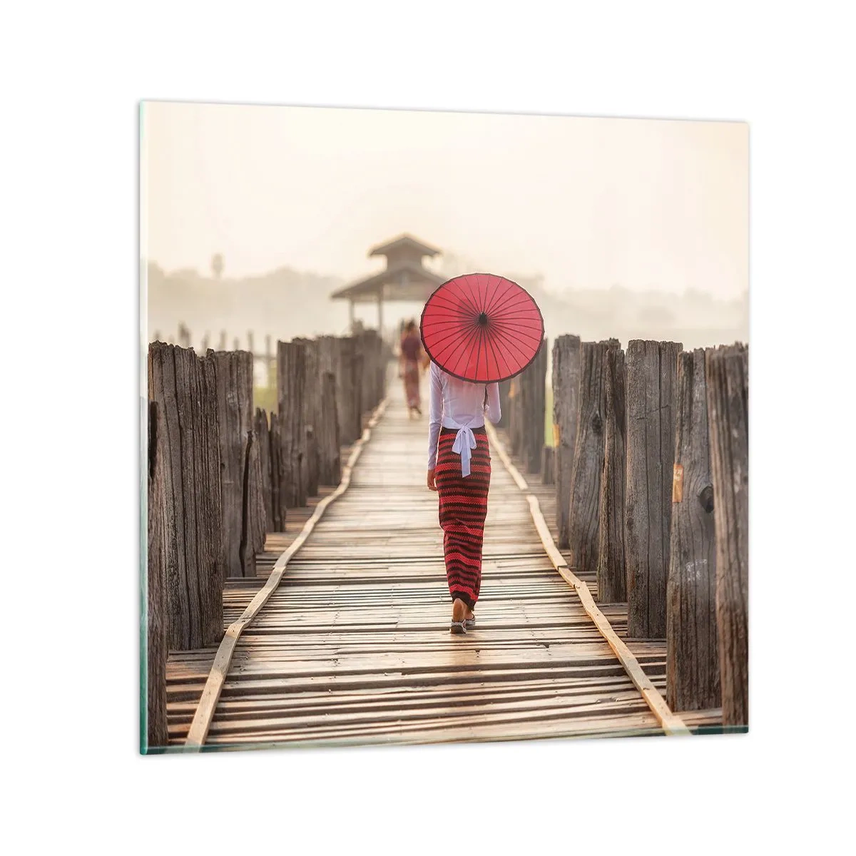 Obraz na skle - Na starém mostě - 40x40 cm