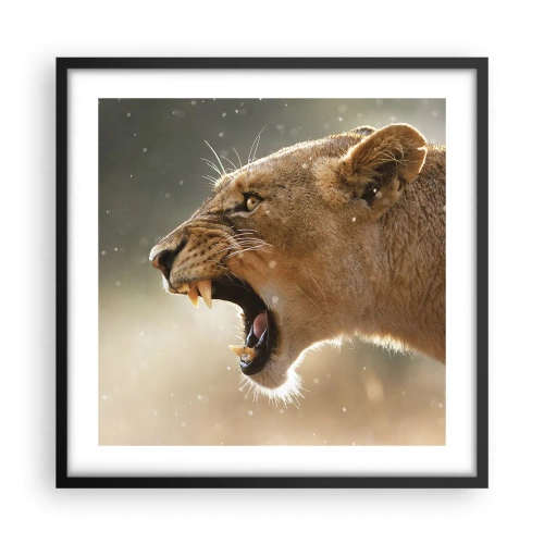 Plakát v černém rámu - Snaž se neposlouchat - 50x50 cm