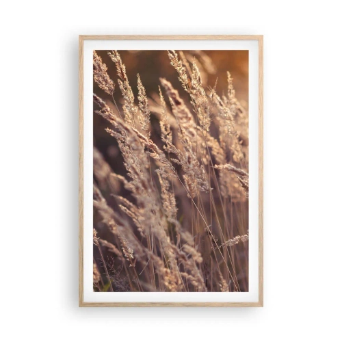 Plakát v rámu světlý dub - Připraveni přivítat podzim - 61x91 cm