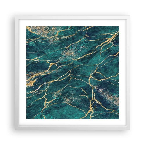Plakát v bílém rámu - Zlatá žíla - 50x50 cm
