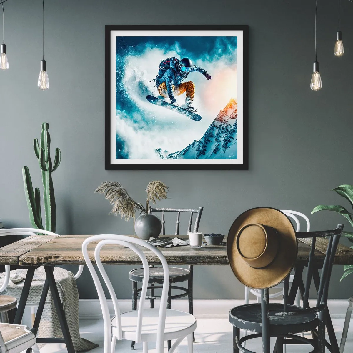 Plakát v černém rámu - Extrémní emoce - 30x30 cm